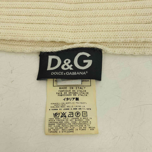 ディーアンドジードルチェアンドガッバーナ D&G DOLCE&GABBANA イタリア製 50/50 アクリル ウール ケーブル編み ニット マフラー メンズ